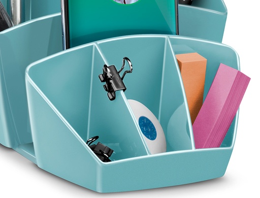 CEP - ORGANIZADOR DE SOBREMESA RIVIERA PLASTICO 8 DEPARTAMENTOS COLOR VERDE AGUA 143X158X93 MM (Ref.1005800991)