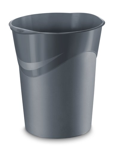CEP - PAPELERA PLASTICO GLOSS 280G CERRADA 14 LITROS GRIS (Ref.1002801061)