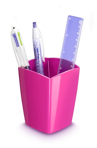 CEP - PORTA LAPICES PLASTICO 530G GLOSS REDONDO ROSA (Ref.1005300371)