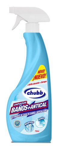 CHUBB - LIMPIADOR BAÑOS + ANTICAL CON PISTOLA SPRAY 750 ML (Ref.6305)