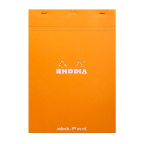 CLAIREFONTAINE - BLOCK DE NOTAS RHODIA CON TAPA A4 80h CUADRIC. 5x5 NARANJA (Ref.18558C)
