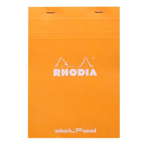 CLAIREFONTAINE - BLOCK DE NOTAS RHODIA CON TAPA A5 80h CUADRIC. 5x5 NARANJA (Ref.16558C)