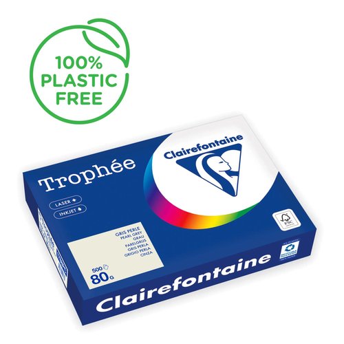 CLAIREFONTAINE - PAPEL COLOR A4 TROPHEE 80g 500h G.PERLA (Ref.1788C)