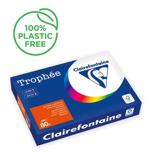 CLAIREFONTAINE - PAPEL COLOR A4 TROPHEE 80g 500h RJ.CARDE (Ref.1873C)