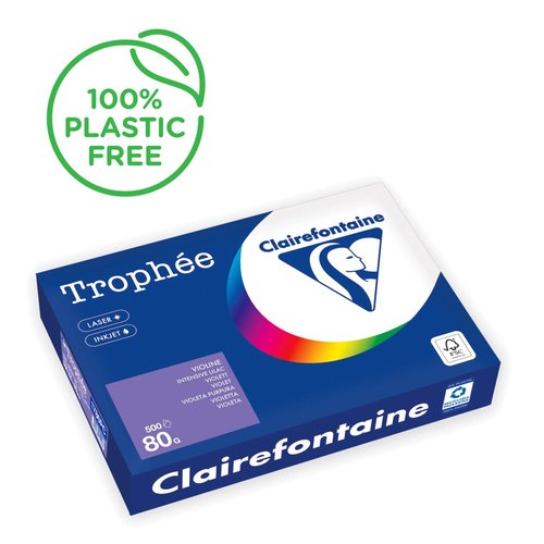 CLAIREFONTAINE - PAPEL COLOR A4 TROPHEE 80g 500h VIOLETA (Ref.1786C)