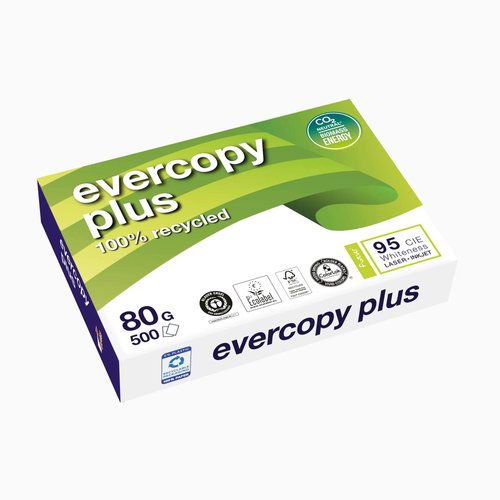 CLAIREFONTAINE - PAPEL RECICLADO A4 EVERCOPY PLUS 80g 500h (Ref.50048SC)