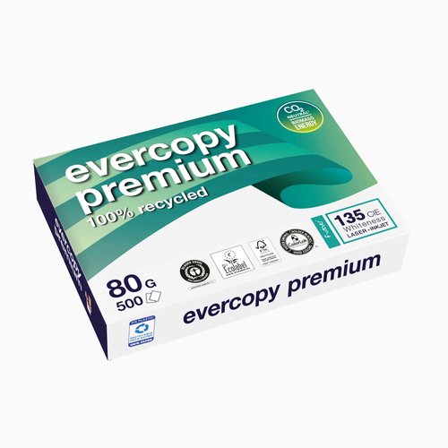CLAIREFONTAINE - PAPEL RECICLADO A4 EVERCOPY PREMIUM 80g 500h (Ref.1902C/5902FFPC)