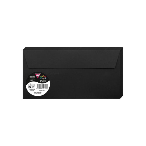 CLAIREFONTAINE - SOBRE 110x220 NEGRO P/20 (Ref.5835C)
