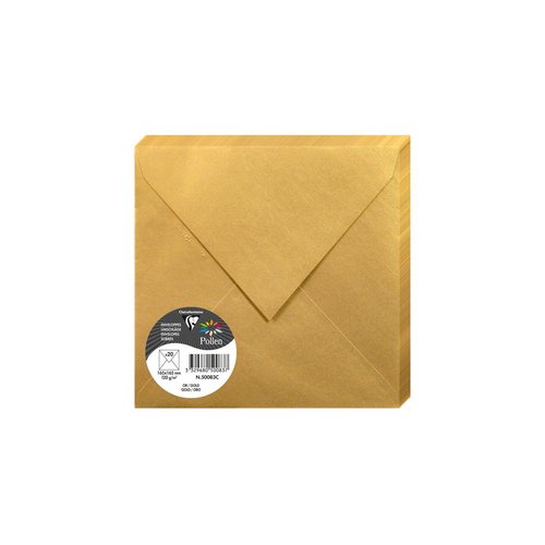CLAIREFONTAINE - SOBRE 165x165 ORO P/20 (Ref.50083C)