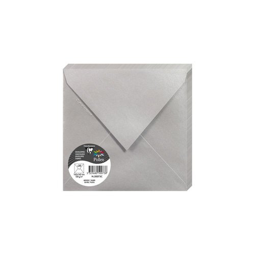 CLAIREFONTAINE - SOBRE 165x165 PLATA P/20 (Ref.50073C)