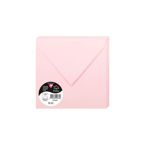 CLAIREFONTAINE - SOBRE 165x165 ROSA P/20 (Ref.5483C)