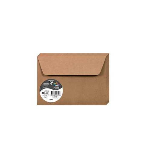 CLAIREFONTAINE - SOBRE POLLEN 114x162 120g KRAFT PAQUETE DE 20 (Ref.29006C)