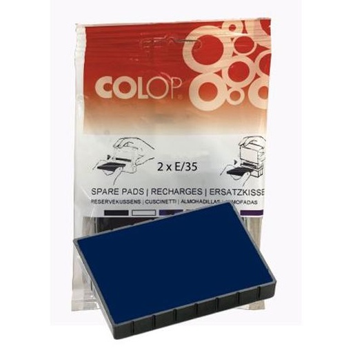 COLOP - ALMOHADILLA E/35 AZUL BLISTER -2U- (Ref.107335)
