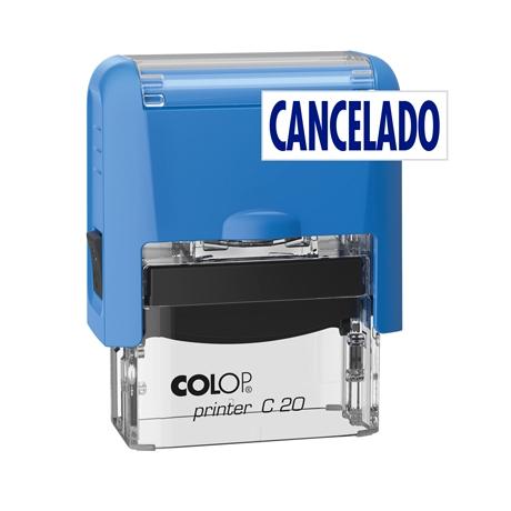 COLOP - SELLO PRINTER C20 FORMULA " CANCELADO " ALMOHADILLA E/20 14X38MM AZUL (Ref.500672A)