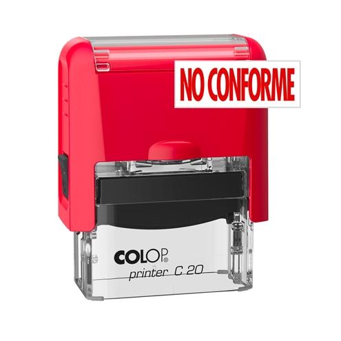 COLOP - SELLO PRINTER C20 FORMULA " NO CONFORME " ALMOHADILLA E/20 14X38MM ROJO (Ref.501105)