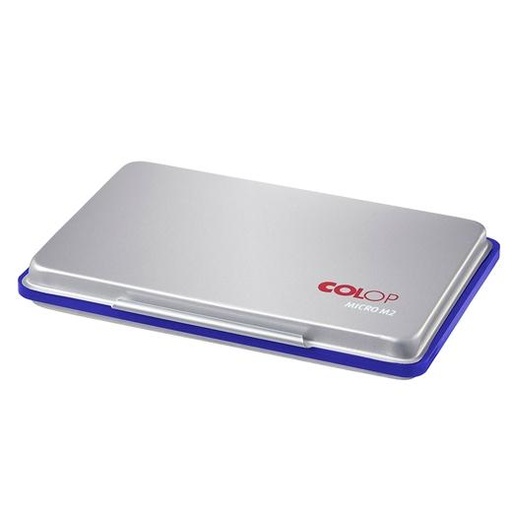 COLOP - TAMPÓN MICRO M2 ESTUCHE DE METAL AZUL (Ref.137868)