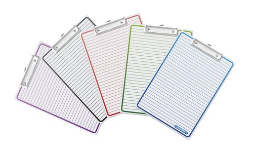 COLORLINE - CARPETA con PINZA PORTABLOCKS OFFICE BOX Fº PLASTICO RIGIDO CON FALSILLA DE ESCRITURA COLORES SURTIDOS (Ref.9211)