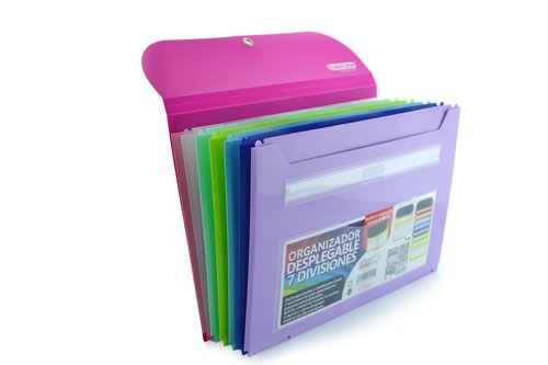 COLORLINE - CLASIFICADOR ACORDEON OFFICE BOX PP 7 DPTOS.DESPLEGABLE (Ref.47011)