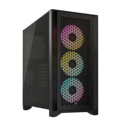 CORSAIR - CAJA ICUE 4000D RGB AIRFLOW CRISTAL TEMPLADO NEGRA (Ref.CC-9011240-WW)