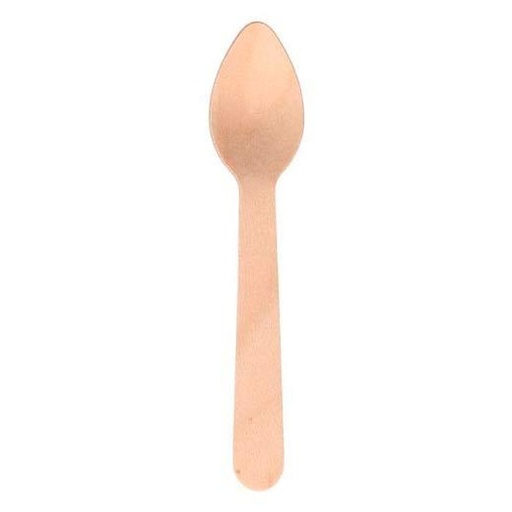 CUCHARA MADERA 11CM MARRÓN -100U- (Ref.33245)