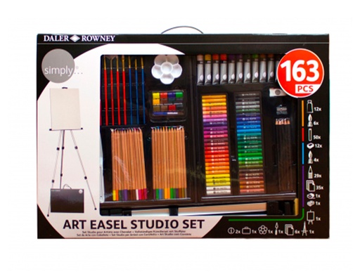 DALER ROWNEY - LAPICES SET ARTE COMPLETO CON CABALLETE de 163 PIEZAS (Ref.D196500755)