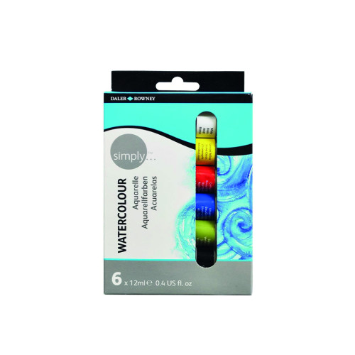 DALER ROWNEY - SET ACUARELAS 6 X 12ML SIMPLY (Ref.D134500006)