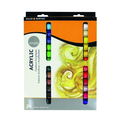 DALER ROWNEY - SET PINTURA ACRÍLICA 24X 12ML SIMPLY (Ref.D126500024)