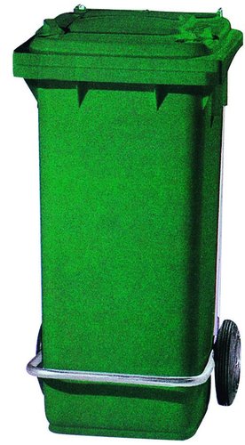 DARLIM - CONTENEDOR PROFESIONAL CON RUEDAS Y PEDAL 120 LITROS VERDE (Ref.P06035)