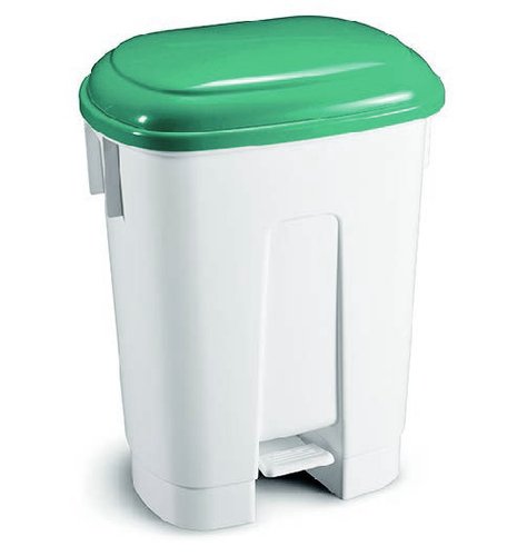 DARLIM - CUBO BASURA PLASTICO CON PEDAL Y TAPA VERDE 60 LITROS (Ref.P06031)