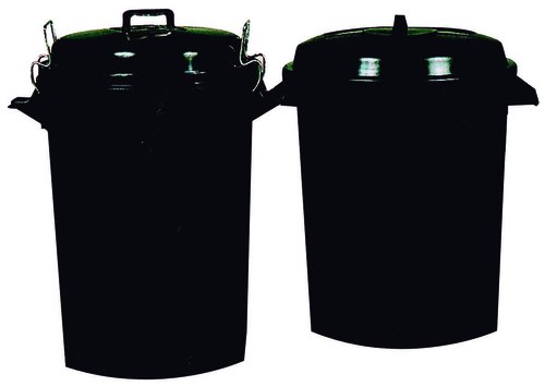 DARLIM - CUBO BASURA PLASTICO CON TAPA 100 LITROS NEGRO (Ref.P06005)