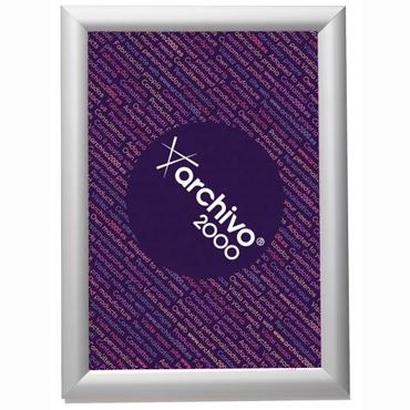 DEFLECTO - EXPOSITOR MURAL CON MARCO MONTABLE DIN A4 VERTICAL / HORIZONTAL 10X240X330 MM PLATA (Ref.DESFA4S PT)