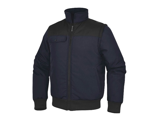 DELTAPLUS - CHALECO MULTIBOLSILLOS CON CREMALLERA Y MANGAS DESMONTABLES 80% POLIESTER 20% ALGODON TALLA L (Ref.NEWD2MNGT)