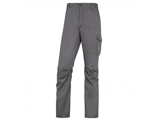 DELTAPLUS - PANTALON DE TRABAJO CINTURA ELASTICA 5 BOLSILLOS COLOR GRIS / NEGRO TALLA XS (Ref.PANOSTRPAGNTPT)