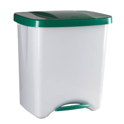 DENOX - PAPELERA PEDALBIN ECOLOGIC 40L TAPA VERDE (Ref.DP357)