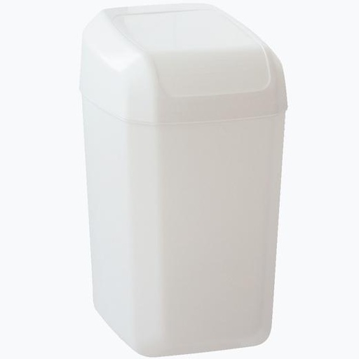 DENOX - PAPELERA TAPA BASCULANTE TROYA 15L BLANCO (Ref.24640BL)