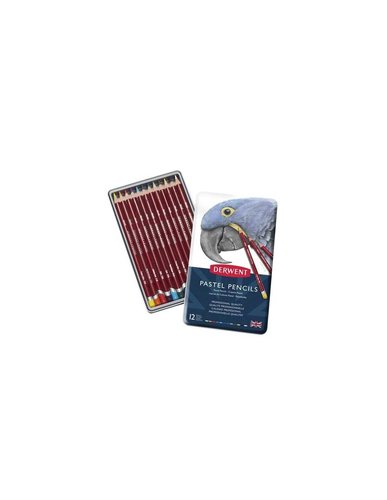 DERWENT - CAJA METÁLICA DE 12 LÁPICES PASTEL (Ref.32991)