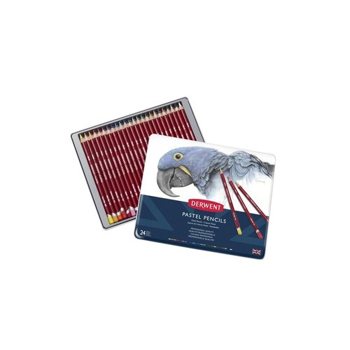 DERWENT - CAJA METÁLICA DE 24 LÁPICES PASTEL (Ref.32992)