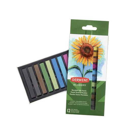 DERWENT - PACK DE 12 BARRAS COLOR PASTEL SUAVE COLORES SURTIDOS (Ref.2302397)