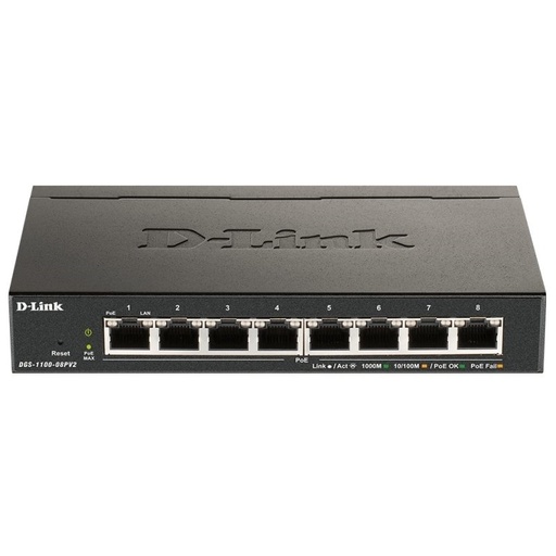 D-LINK - 8xGb PoE Switch (64W) (Ref.DGS-1100-08PV2/E)