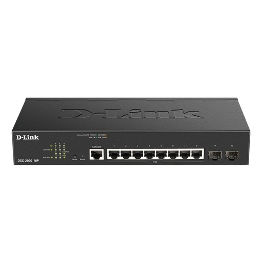 D-LINK - Switch L2 8xGB PoE 2xSFP (Ref.DGS-2000-10P)