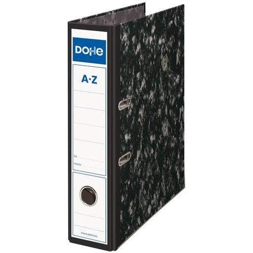 DOHE - ARCHIVADOR ARCHINOVO CARTÓN RÍGIDO PALANCA FOLIO LOMO ANCHO RADO NEGRO JASPEADO UNITARIO (Ref.09120 UNIT)