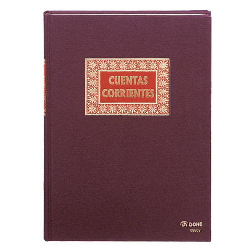 DOHE - LIBRO DE CONTABILIDAD CUENTAS CORRIENTES FOLIO NATURAL 100 HOJAS NUMERADAS (Ref.09908)