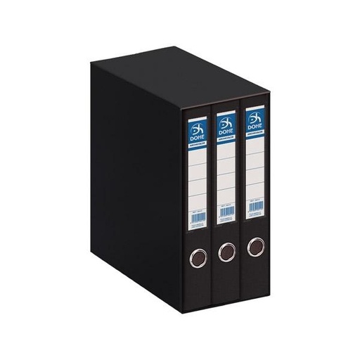 DOHE - MÓDULO TRES ARCHIVADORES 290X355X160MM NEGRO (Ref.91007)
