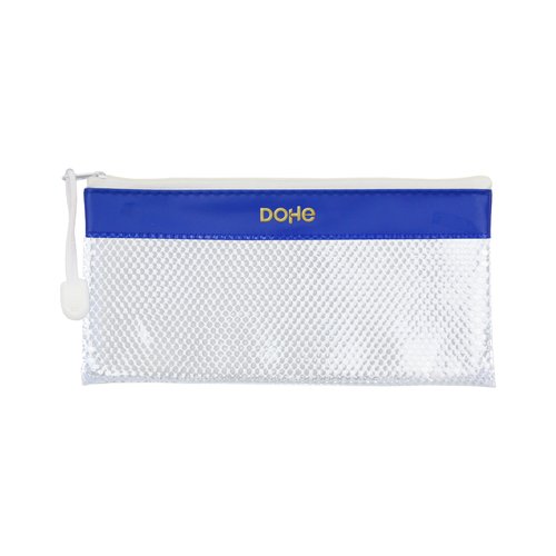 DOHE - PORTATODO CREMALLERA APAISADO PVC BLANCO/AZUL (Ref.91226)