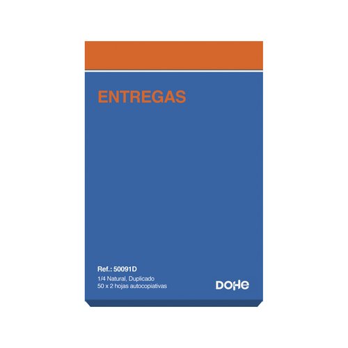 DOHE - TALONARIO ENTREGAS CUARTO NATURAL DUPLICADO AUTOCOPIATIVO -10U- (Ref.50091D)