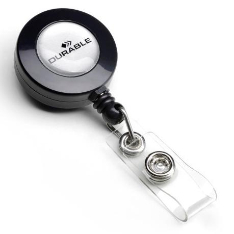 DURABLE - CORDÓN EXTENSIBLE CON BOTÓN 80CM ANTRACITA -25U- (Ref.8152-58)