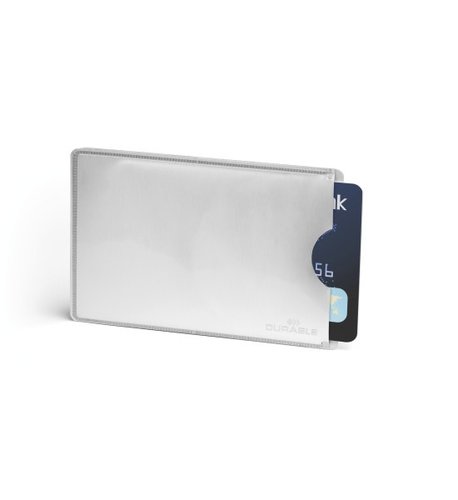 DURABLE - FUNDA TARJETAS RFID PLATA BOLSA de 3 (Ref.890319)