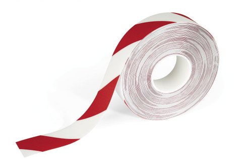 DURABLE - MARCAJE SUELO DURALINE STRONG AUTOADHESIVO CINTA ROJO/BLANCO (Ref.1726132)
