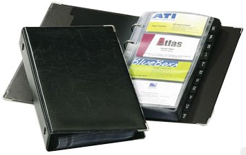 DURABLE - TARJETERO 4 anillas VISIFIX 2383 4º 25 fundas y sep.A-Z 200 tarjetas NEGRO (Ref.238301)