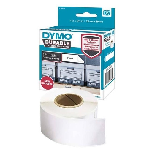 DYMO - CINTA DE ETIQUETAS DE ENVÍO BLANCO DE 25X89MM, PARA IMPRESORA TÉRMICA (SUSTITUYE 1933081) (2 ROLLOS X 350 ETIQUETAS) (Ref.2112285)
